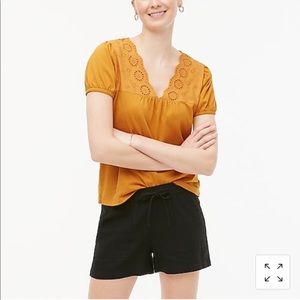 NWT JCREW Black Linen Shorts